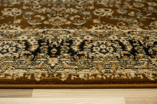 Dywan Super Rose 3544A brown/black Ornament Brąz Beż Czerń
