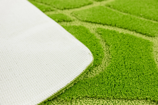 Dywanik Łazienkowy Antypoślizgowy Kobe Light Green Jasny Zielony Linie