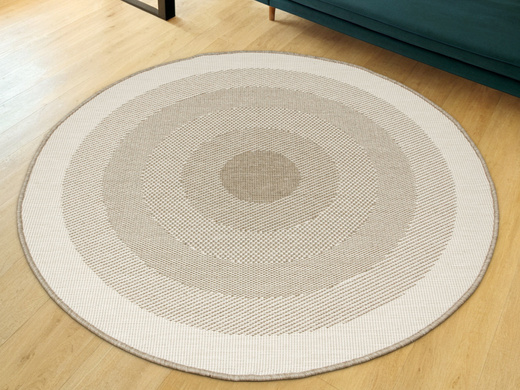 Okrągły Dwustronny Dywan Sznurkowy Brussels 2205195/10610 Linen Beż Krem Koła Outdoor