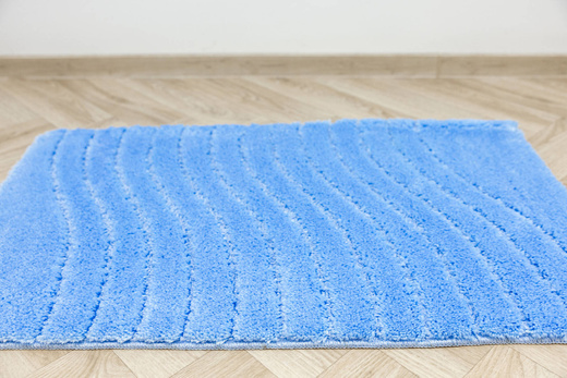 Dywanik Łazienkowy Antypoślizgowy Sara Light Blue Niebieski Fale