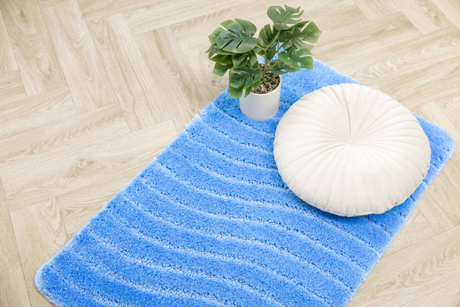 Dywanik Łazienkowy Antypoślizgowy Sara Light Blue Niebieski Fale