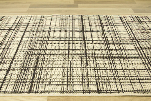 Antypoślizgowy Chodnik 19171/19 Brąz Kratka szerokość 80 cm