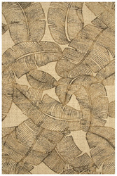 Wełniany Dywan Tempo Natural-B Feath Krem Beż Liście