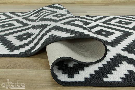 Antypoślizgowy chodnik romby czarny 91 szerokość 80 cm