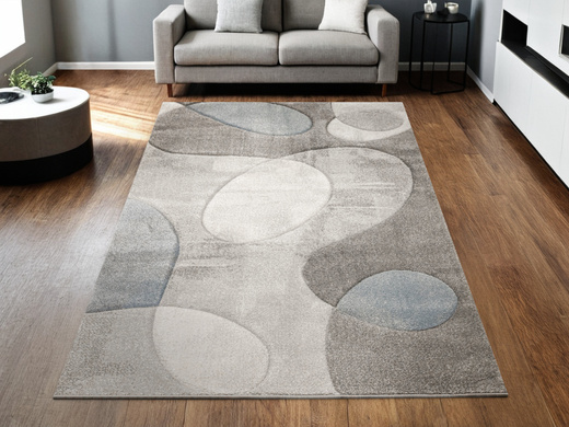 Dywan Kandy N414A l.grey/blue Szary Niebieski Krem Fryz