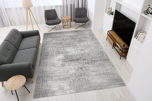 Dywan Nantes NT210G Grey/Grey Szary Krem Ornament