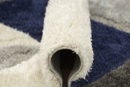 Dywan Shaggy California P477A anthracite/blu Trójkaty Krem Szary Niebieski