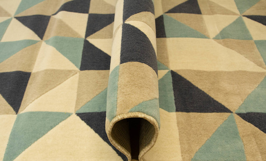 Chodnik Canvas Trójkąty Szary Turkus Granatowy szerokość 80 cm