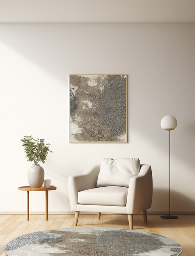 Okrągły Dywan Galya GAK11C grey/brown Beż Szary Boutique