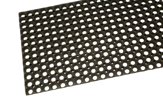 Mata Przerostowa Na Place Zabaw Ażurowa Gumowa Czarny