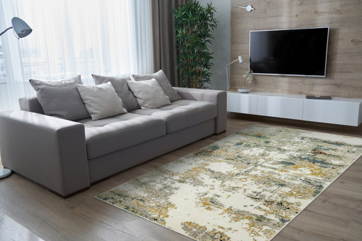 Dywan Bosa K424A cream/beige Kremowy Szary Abstrakcja