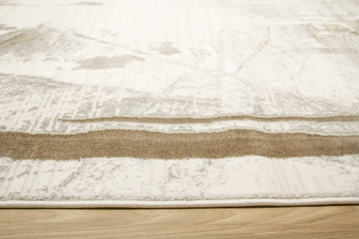 Dywan Adana J0067 White Krem Brąz z Ramką