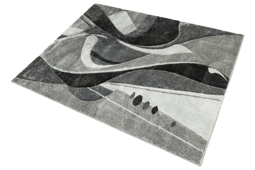 Dywan Kandy N402A m.grey/antraci Fale Abstrakcja Szary Grafit Fryz