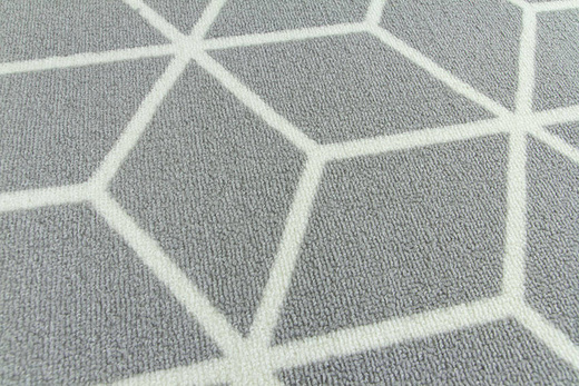 Antypoślizgowy chodnik cubes 19 jasny szary guma szerokość 67 cm