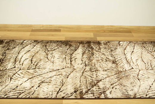 Chodnik Lapiso 400 cream/brown Brąz Beż Liście szerokość 100 cm