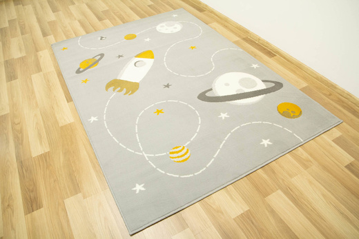 Dywan Kids 534547/89945 mouse/mustard Szary Musztardowy Kosmos