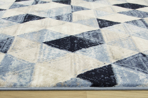 Dywan Victoria 9592A blue/beige Trójkąty Niebieski Krem Beż
