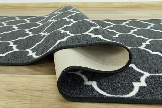 Antypoślizgowy chodnik clover koniczyna ciemny szary szerokość 67 cm