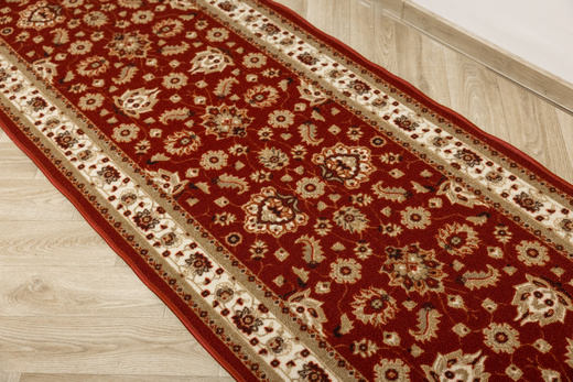 Chodnik Antypoślizgowy Antico 31 Bordo Ornament szerokość 67 cm