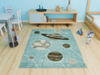 Dywan Lima F495A blue/l.grey Pastelowy Niebieski Szary Planety
