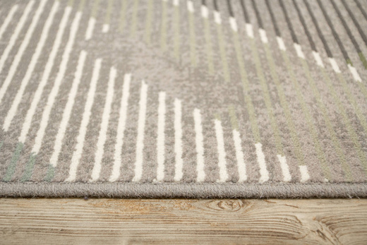 Dywan Wełniany Ballata Elian Shale Szary Zielony Geometria