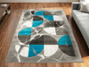 Dywan Amelia A472B grey/turquoise Szary Turkus Półkola Marmur 