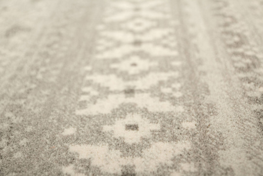 Wełniany Dywan Tempo Natural-F Poncho Jasny Szary Etno