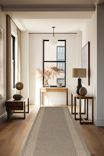 Chodnik Sznurkowy Antypoślizgowy Natura Loper 3415 Beż Paski szerokość 80 cm