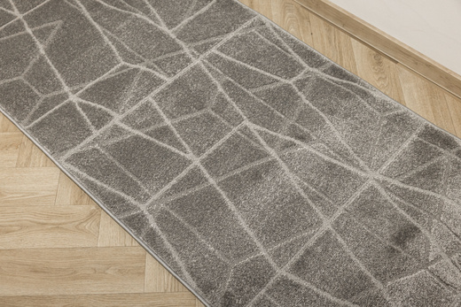 Chodnik Aruba G162A d.grey/grey Szary Romby Linie szerokość 80 cm