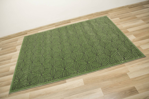 Dywan Teno F0336 Green Geometria Trójkąty Butelkowa Zieleń