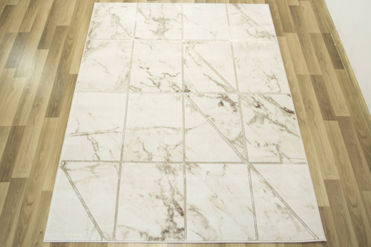 Dywan Felix 9288A cream/l.beige Lśniący Marmur Krem Beż Srebrny