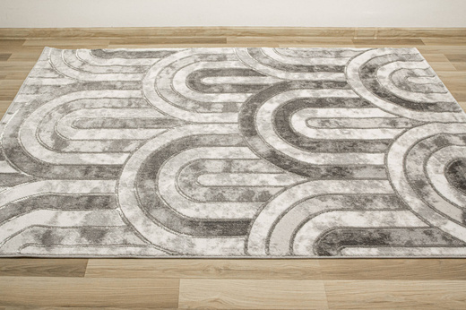 Dywan Felix 9303A grey Lśniący Marmur Szary SrebrnyPółkola