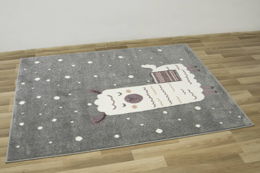 Dywan Dziecięcy Lima C261A l.grey/cream Szary Krem Lama