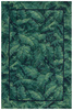 Wełniany Dywan Tempo-B Tion Teal Zielony Granatowy Liście