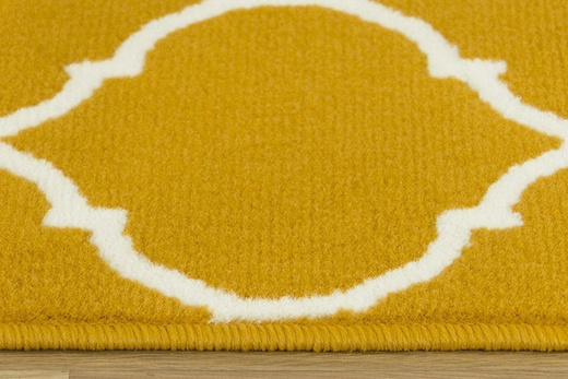 Chodnik luna 502682/89955 koniczyna musztardowa szerokość 90 cm