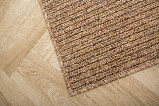 Dywan Pętelkowy Genewa 91 Beż Brąz Melanż Gruby Splot Prążki