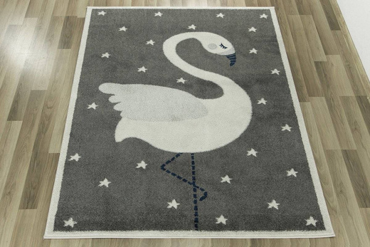 Dywan EMILY KIDS 2343A d.gri/bone szary łabędź