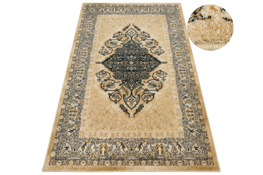 Wełniany Dywan Isfahan Brenda Jasny Beż Ornament