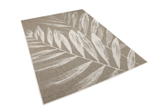 Dywan Dwustronny Sznurkowy Brussels 205768/10620 linen Jasny Beż Krem Liście Outdoor