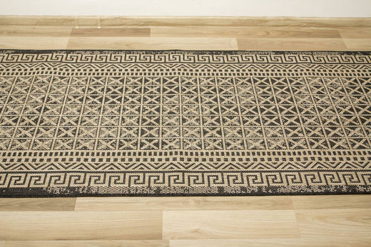 Sznurkowy Chodnik Terra Greco 17 Beż Grafit Grecka Mozaika szerokość 80 cm