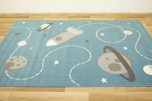 Dywan Kids 534547/95822 sky/blue Jasny Niebieski Kosmos