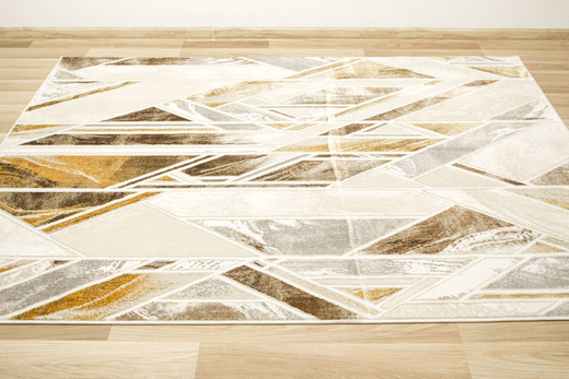 Dywan Elisa PF132 Brown Gold Złoty Brąz Geometria