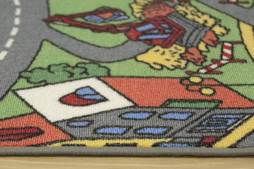 Wykładzina O-rally uliczki miasto zamek plac budowy na filcu szerokość 4 m