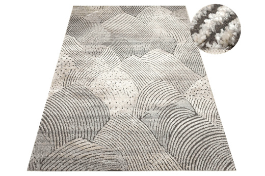 Dywan Matara P180A sp.antra/m.bei Beż Szary Kaszmir Linie Tynk