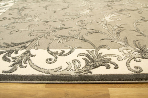 Dywan Galya K4084G grey/grey Szary Krem Srebrny Liście