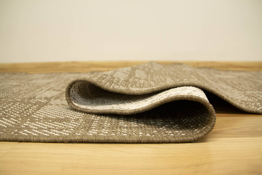 Dwustronny Sznurkowy Chodnik Brussels 205467/10210 Coffee Krem Beż szerokość 100 cm