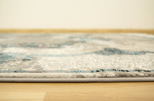 Lśniący Dywan Allora Plus 9435A grey/blue Ornament Szary Srebrny