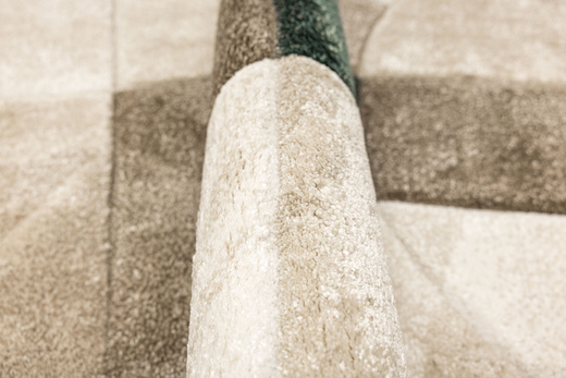 Dywan Kandy N412A l.beige/emeral Butelkowa Zieleń Beż Fryz