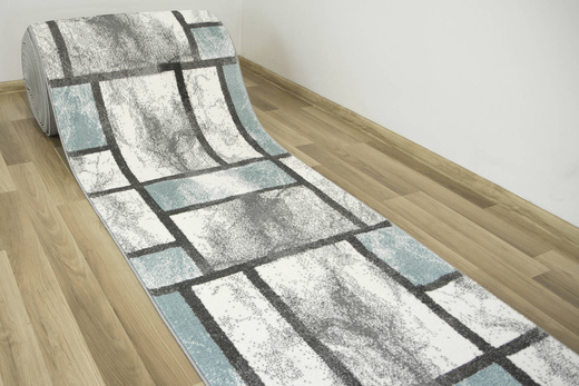 Chodnik Lima 9553A cre/bl Szary Błękitny szerokość 80 cm