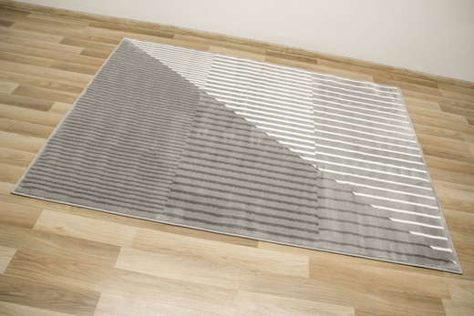 Dywan Victoria F497A l.grey/d.grey Szary Krem Lamele